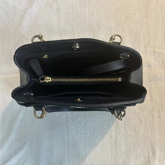 Coach Navy Leather Satchel - Picture 2 of 6